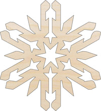 Snowflake Wood Craft Shape - Laser Cut Baltic Birch Unfinished DIY Wood Art Supplies SNW61 - The Wood Shape Store