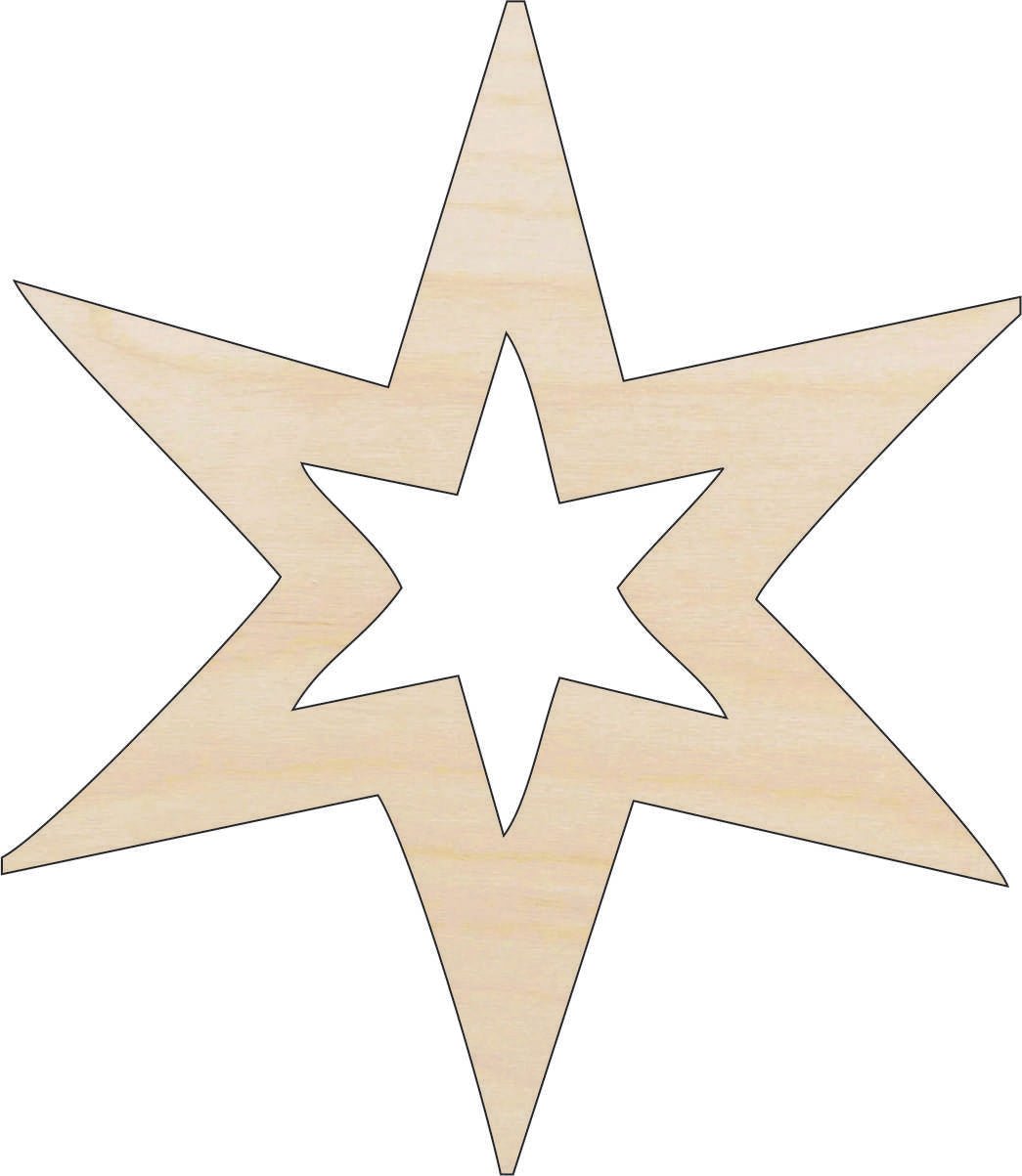 Snowflake Wood Craft Shape - Laser Cut Baltic Birch Unfinished DIY Wood Art Supplies SNW63 - The Wood Shape Store