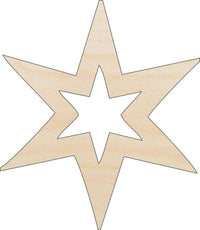 Snowflake Wood Craft Shape - Laser Cut Baltic Birch Unfinished DIY Wood Art Supplies SNW63 - The Wood Shape Store