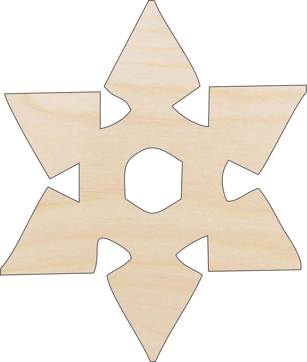 Snowflake Wood Craft Shape - Laser Cut Baltic Birch Unfinished DIY Wood Art Supplies SNW65 - The Wood Shape Store