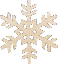 Snowflake Wood Craft Shape - Laser Cut Baltic Birch Unfinished DIY Wood Art Supplies SNW68 - The Wood Shape Store