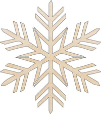 Snowflake Wood Craft Shape - Laser Cut Baltic Birch Unfinished DIY Wood Art Supplies SNW6 - The Wood Shape Store