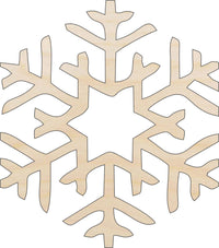 Snowflake Wood Craft Shape - Laser Cut Baltic Birch Unfinished DIY Wood Art Supplies SNW71 - The Wood Shape Store
