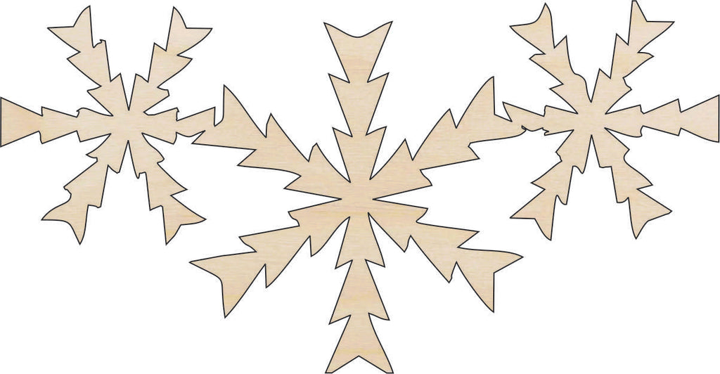 Snowflake - Laser Cut Out Unfinished Wood Craft Shape SNW72