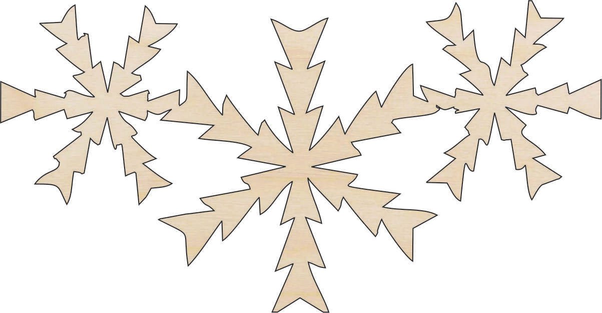 Snowflake Wood Craft Shape - Laser Cut Baltic Birch Unfinished DIY Wood Art Supplies SNW72 - The Wood Shape Store