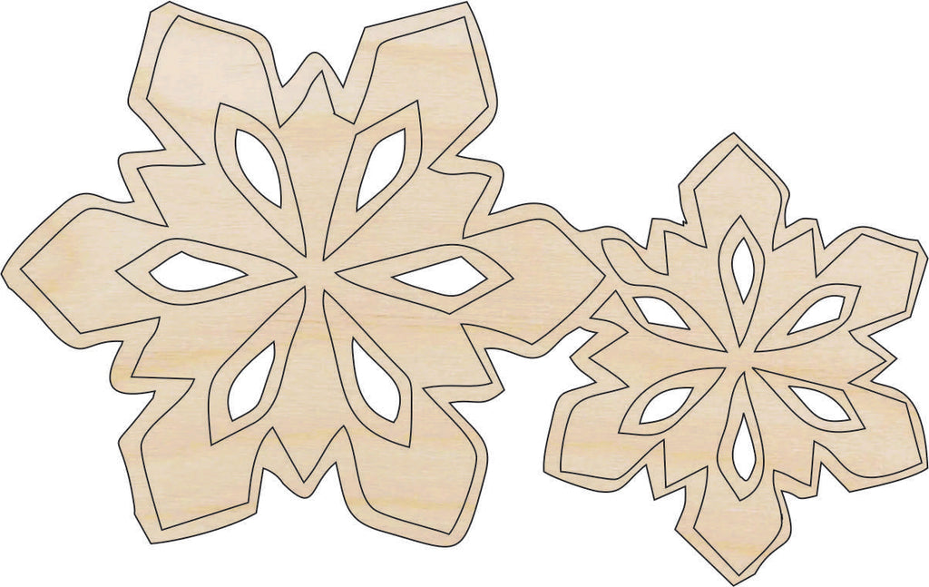 Snowflake - Laser Cut Out Unfinished Wood Craft Shape SNW75
