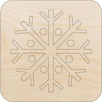 Snowflake Wood Craft Shape - Laser Cut Baltic Birch Unfinished DIY Wood Art Supplies SNW77 - The Wood Shape Store