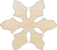 Snowflake Wood Craft Shape - Laser Cut Baltic Birch Unfinished DIY Wood Art Supplies SNW79 - The Wood Shape Store