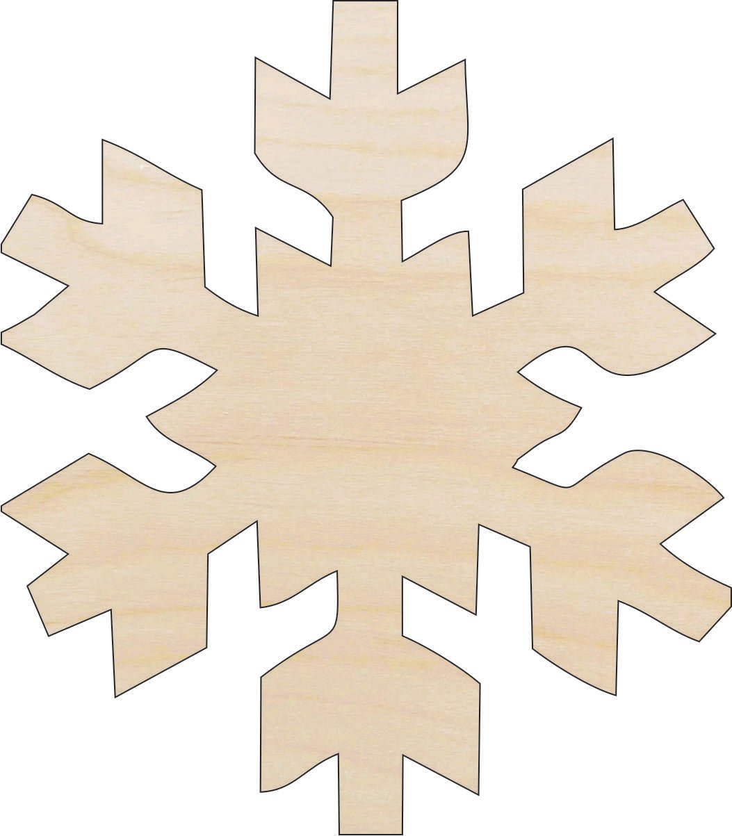 Snowflake Wood Craft Shape - Laser Cut Baltic Birch Unfinished DIY Wood Art Supplies SNW7 - The Wood Shape Store