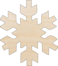 Snowflake Wood Craft Shape - Laser Cut Baltic Birch Unfinished DIY Wood Art Supplies SNW7 - The Wood Shape Store