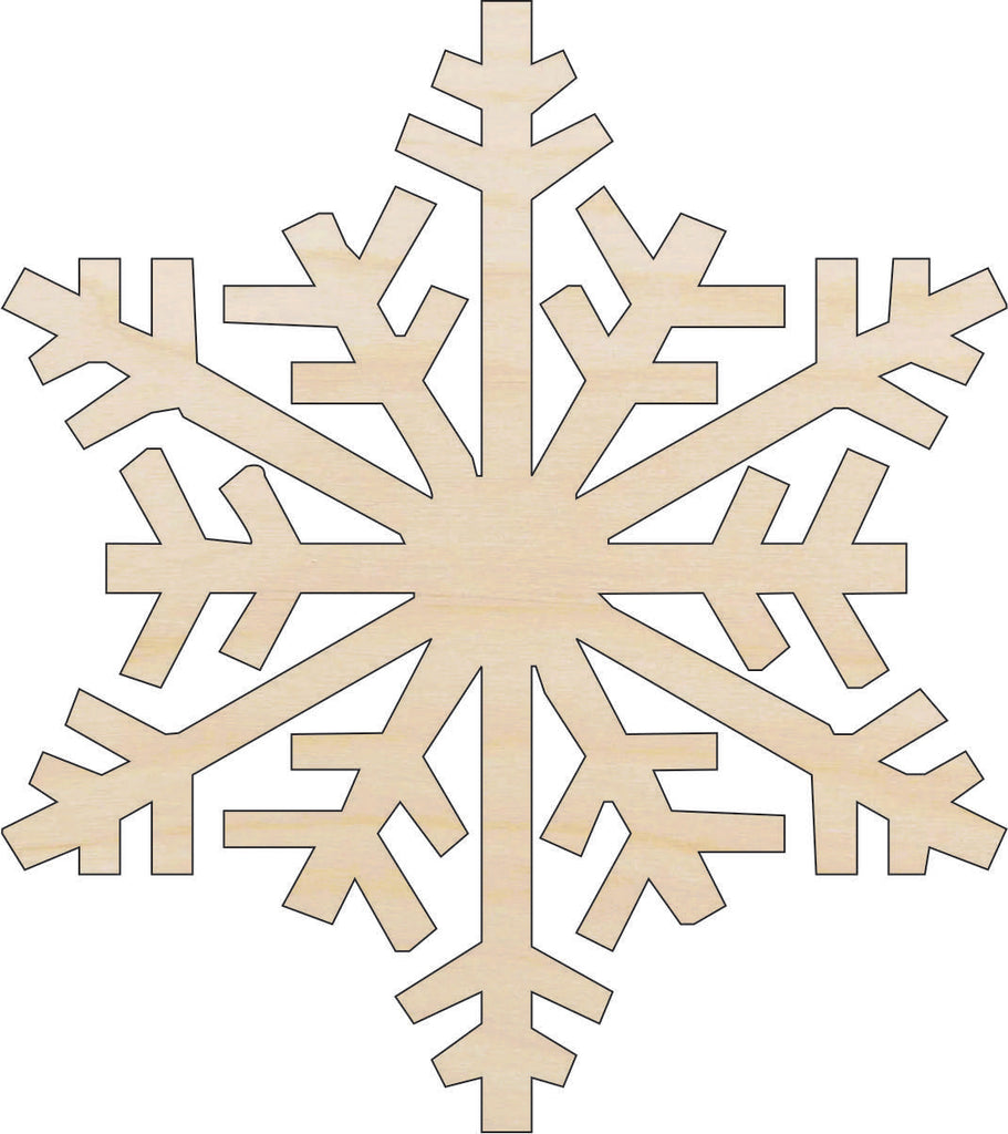 Snowflake - Laser Cut Out Unfinished Wood Craft Shape SNW8