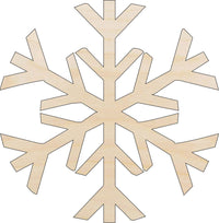 Snowflake Wood Craft Shape - Laser Cut Baltic Birch Unfinished DIY Wood Art Supplies SNW9 - The Wood Shape Store