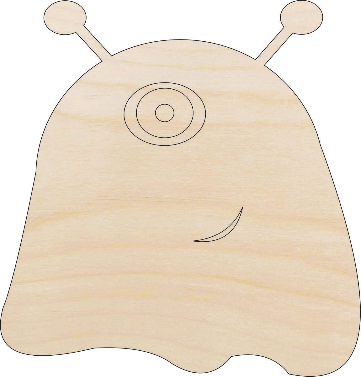 Alien Wood Craft Shape - Laser Cut Baltic Birch Unfinished DIY Wood Art Supplies SPC11 - The Wood Shape Store