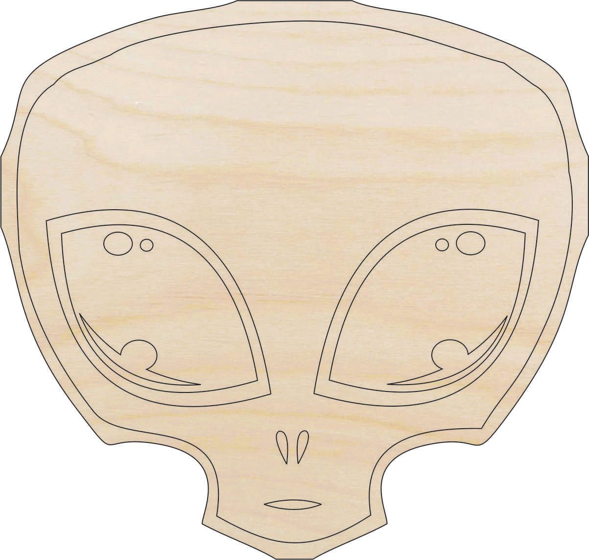 Alien Wood Craft Shape - Laser Cut Baltic Birch Unfinished DIY Wood Art Supplies SPC1 - The Wood Shape Store