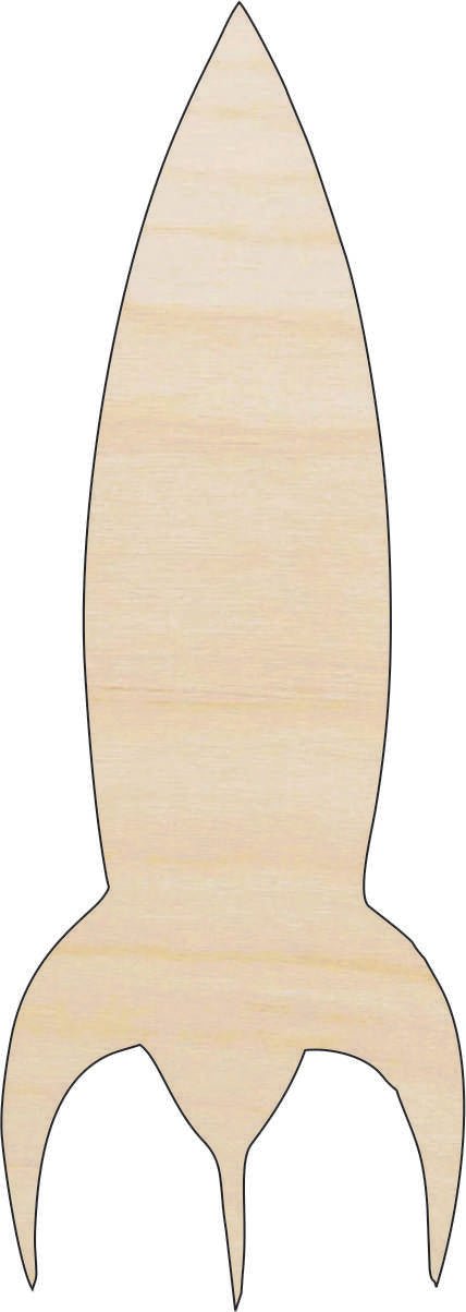 Spaceship Wood Craft Shape - Laser Cut Baltic Birch Unfinished DIY Wood Art Supplies SPC28 - The Wood Shape Store