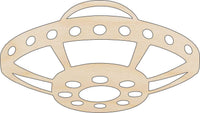 UFO Wood Craft Shape - Laser Cut Baltic Birch Unfinished DIY Wood Art Supplies SPC38 - The Wood Shape Store