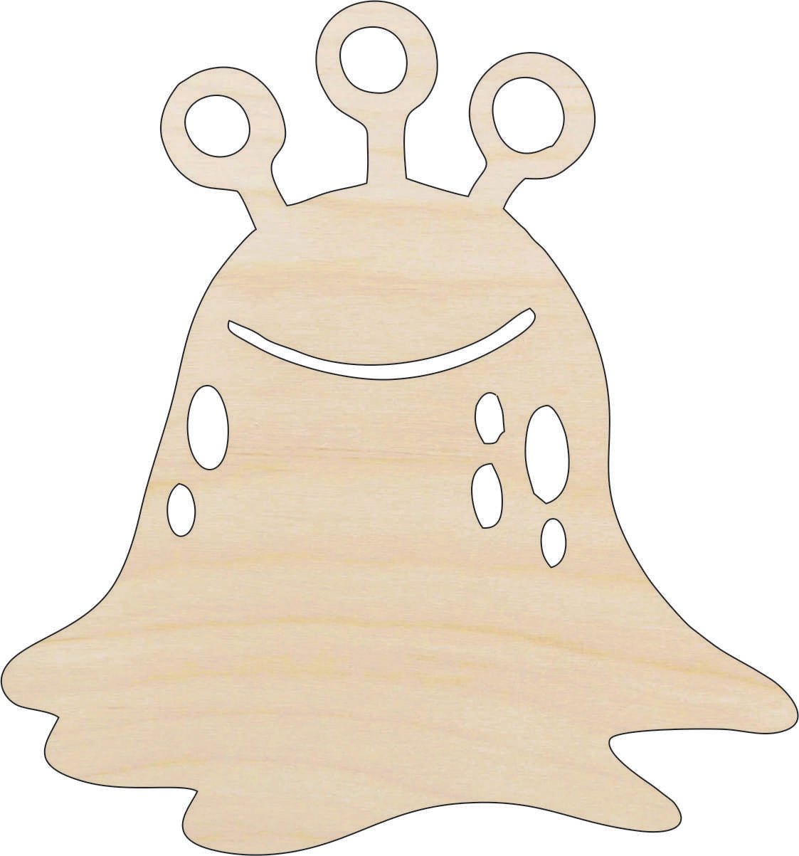 Alien Wood Craft Shape - Laser Cut Baltic Birch Unfinished DIY Wood Art Supplies SPC39 - The Wood Shape Store