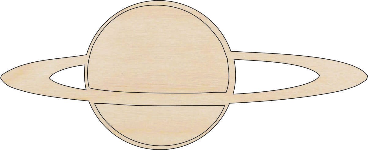 Saturn Wood Craft Shape - Laser Cut Baltic Birch Unfinished DIY Wood Art Supplies SPC42 - The Wood Shape Store