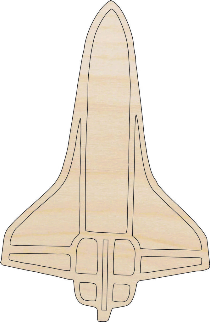 Spaceship - Laser Cut Out Unfinished Wood Craft Shape SPC49