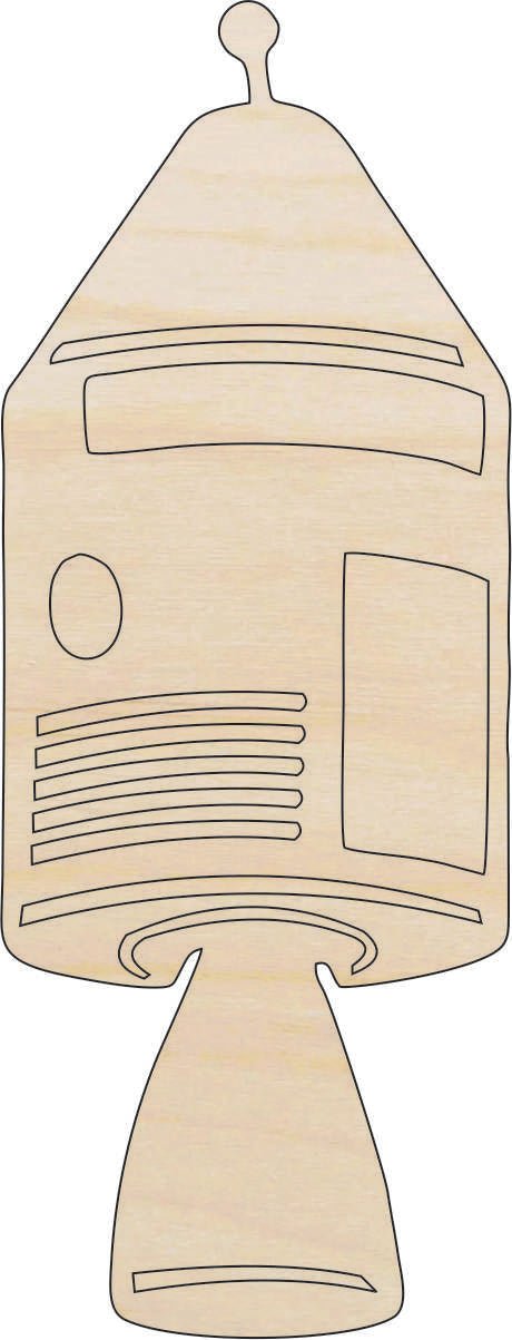 Spaceship Wood Craft Shape - Laser Cut Baltic Birch Unfinished DIY Wood Art Supplies SPC50 - The Wood Shape Store