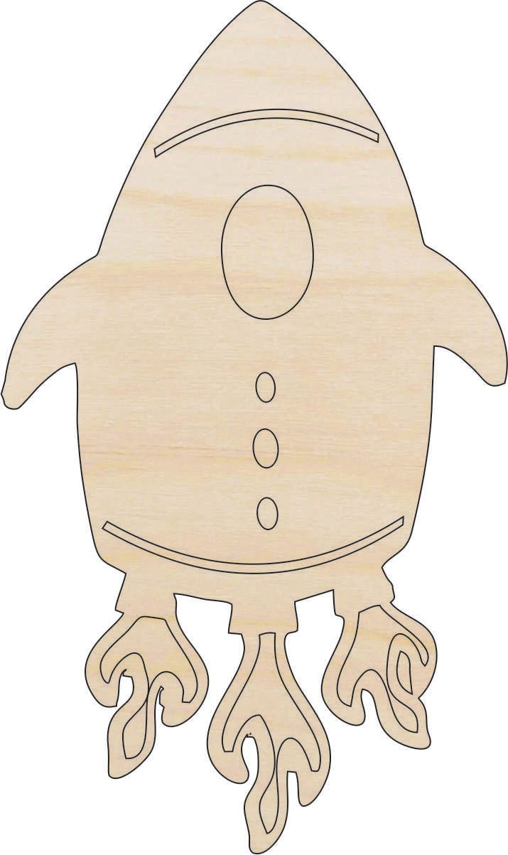 Spaceship Wood Craft Shape - Laser Cut Baltic Birch Unfinished DIY Wood Art Supplies SPC51 - The Wood Shape Store
