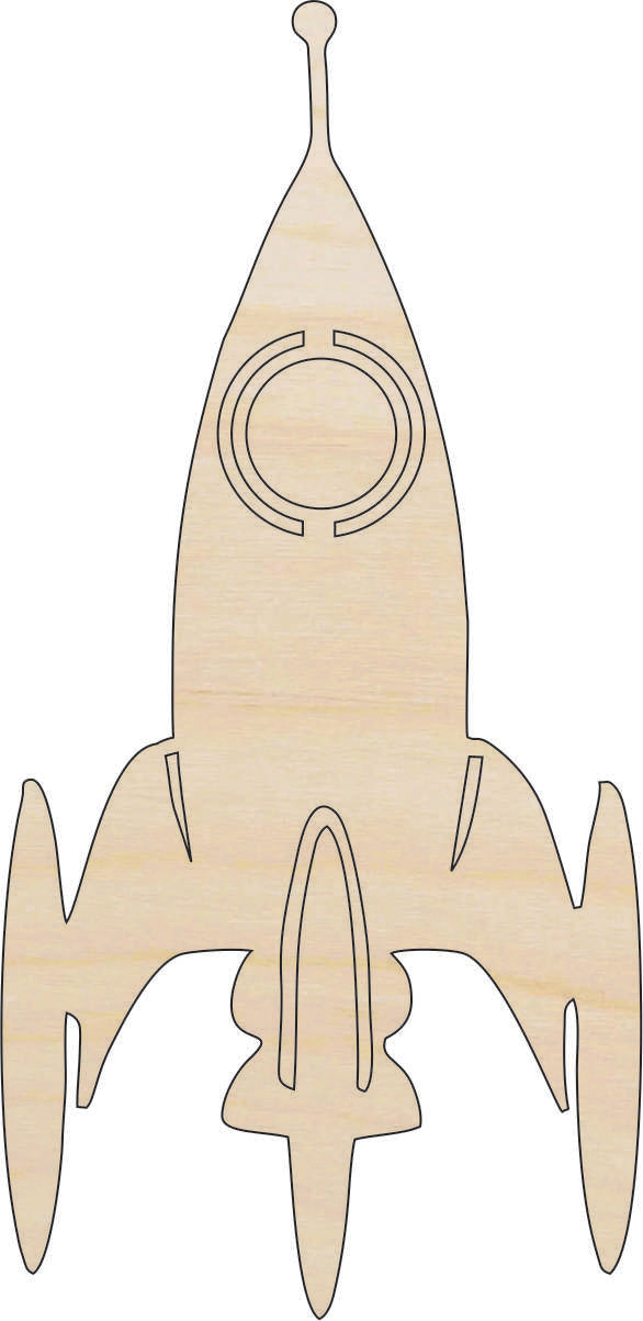 Spaceship - Laser Cut Out Unfinished Wood Craft Shape SPC52 Spaceship - Laser Cut Out Unfinished Wood Craft Shape SPC52