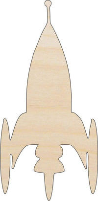 Spaceship Wood Craft Shape - Laser Cut Baltic Birch Unfinished DIY Wood Art Supplies SPC54 - The Wood Shape Store
