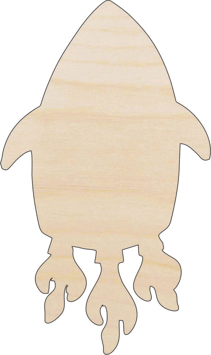 Spaceship Wood Craft Shape - Laser Cut Baltic Birch Unfinished DIY Wood Art Supplies SPC55 - The Wood Shape Store