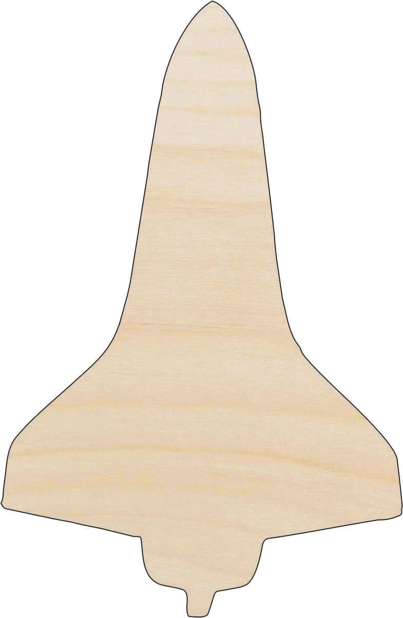 Spaceship Wood Craft Shape - Laser Cut Baltic Birch Unfinished DIY Wood Art Supplies SPC56 - The Wood Shape Store