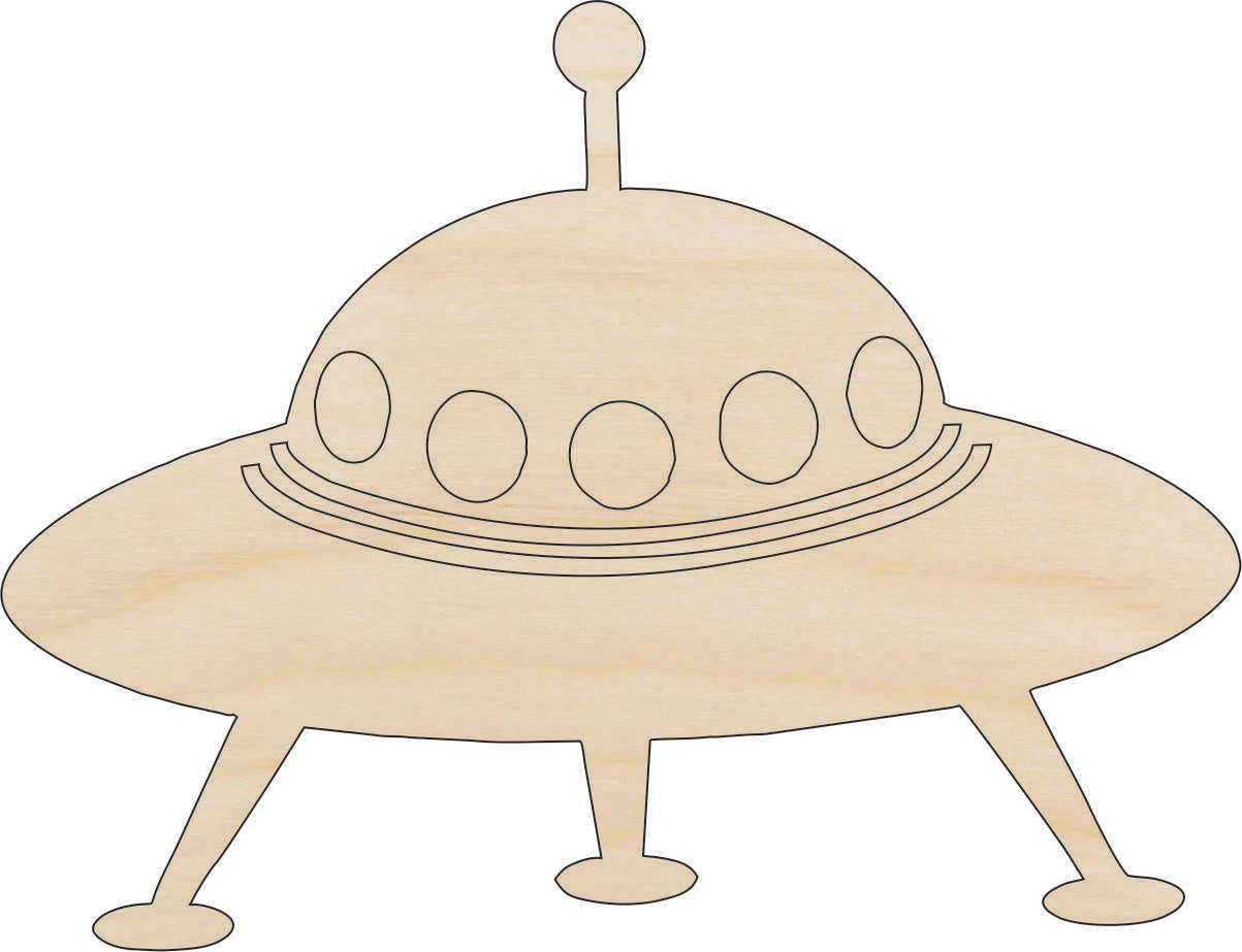 Space UFO - Laser Cut Out Unfinished Wood Craft Shape SPC58 Space UFO - Laser Cut Out Unfinished Wood Craft Shape SPC58