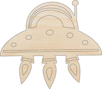 UFO Wood Craft Shape - Laser Cut Baltic Birch Unfinished DIY Wood Art Supplies SPC59 - The Wood Shape Store