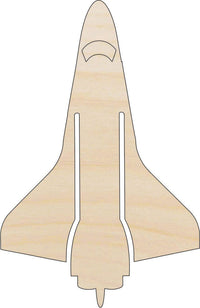 Spaceship Wood Craft Shape - Laser Cut Baltic Birch Unfinished DIY Wood Art Supplies SPC60 - The Wood Shape Store
