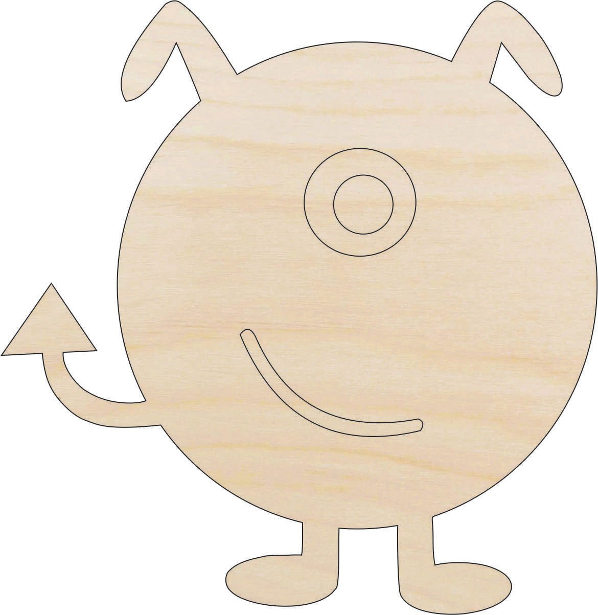 Alien Wood Craft Shape - Laser Cut Baltic Birch Unfinished DIY Wood Art Supplies SPC7 - The Wood Shape Store
