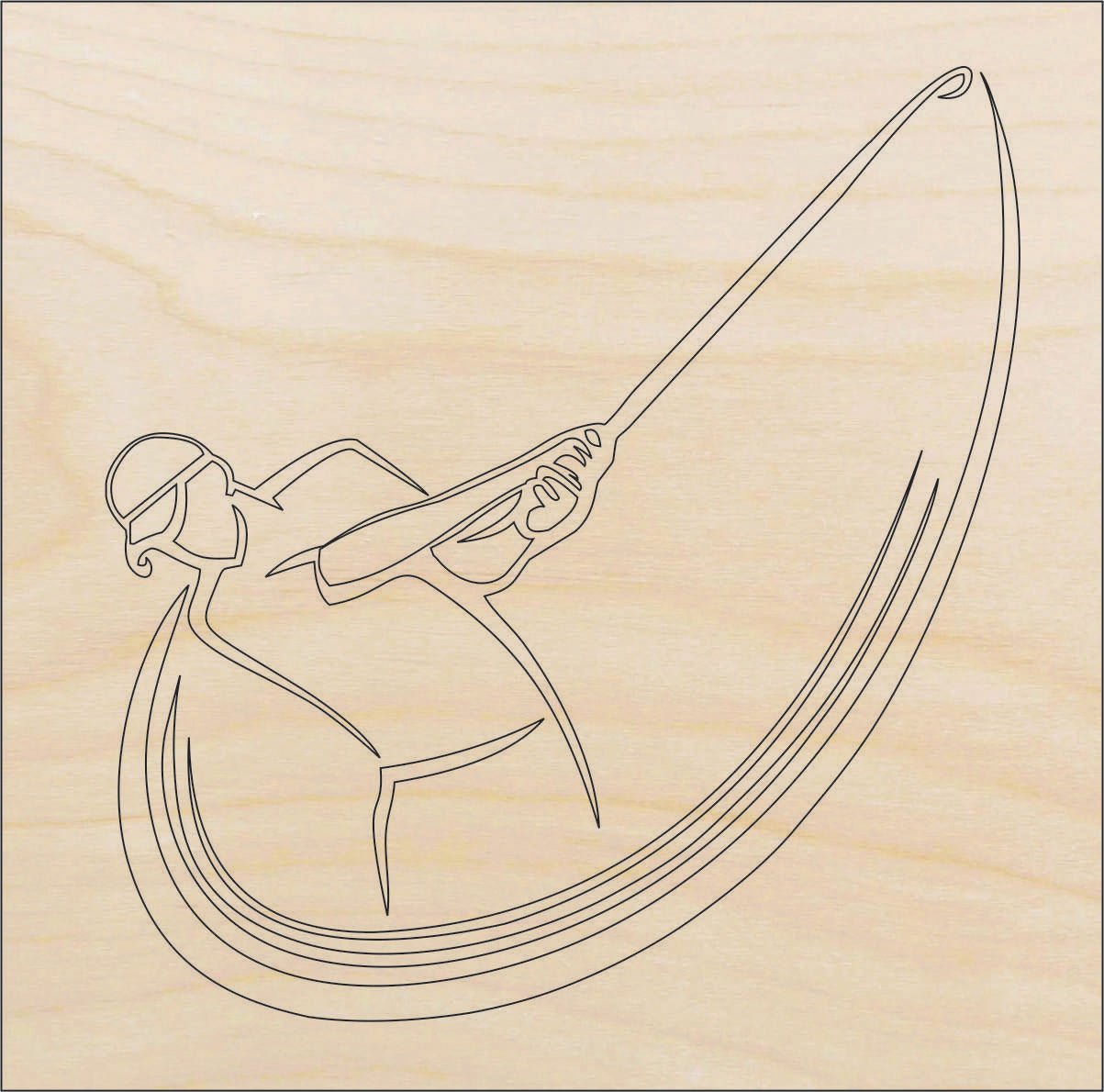 Golf Wood Craft Shape - Laser Cut Baltic Birch Unfinished DIY Wood Art Supplies SPT102 - The Wood Shape Store