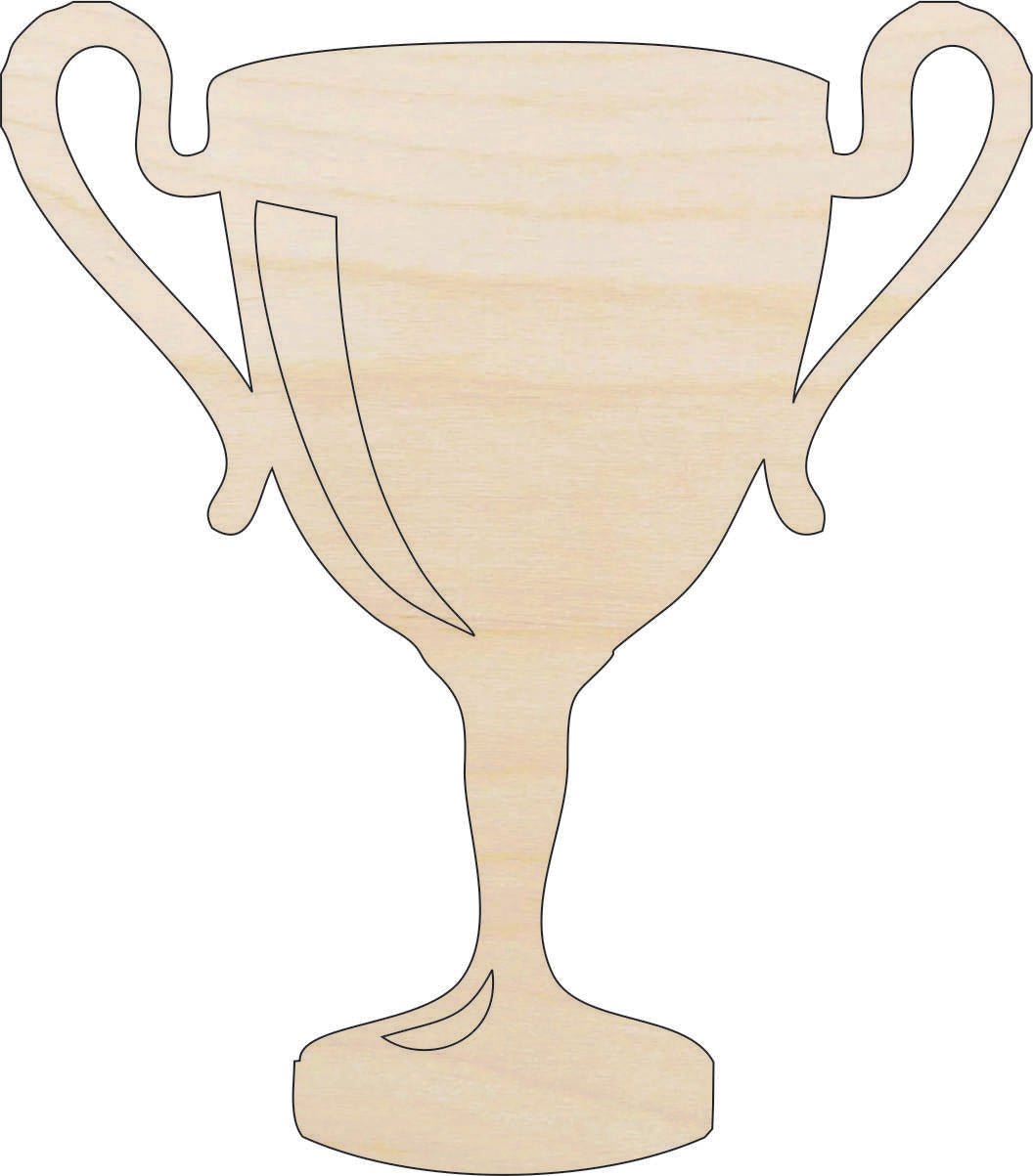 Trophy Wood Craft Shape - Laser Cut Baltic Birch Unfinished DIY Wood Art Supplies SPT104 - The Wood Shape Store