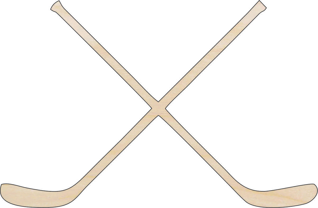 Hockey Sticks - Laser Cut Wood Shape SPT105
