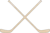 Hockey Sticks Wood Craft Shape - Laser Cut Baltic Birch Unfinished DIY Wood Art Supplies SPT105 - The Wood Shape Store