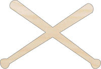 Baseball Bat Wood Craft Shape – Laser Cut Baltic Birch Unfinished DIY Wood Art Supplies SPT132 - The Wood Shape Store