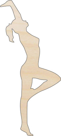Gymnast Wood Craft Shape - Laser Cut Baltic Birch Unfinished DIY Wood Art Supplies SPT13 - The Wood Shape Store
