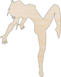 Dancer Wood Craft Shape - Laser Cut Baltic Birch Unfinished DIY Wood Art Supplies SPT143 - The Wood Shape Store