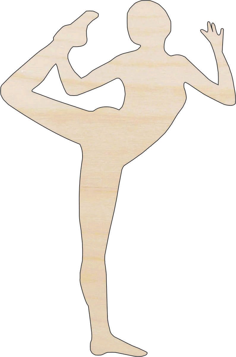 Dancer Wood Craft Shape - Laser Cut Baltic Birch Unfinished DIY Wood Art Supplies SPT145 - The Wood Shape Store