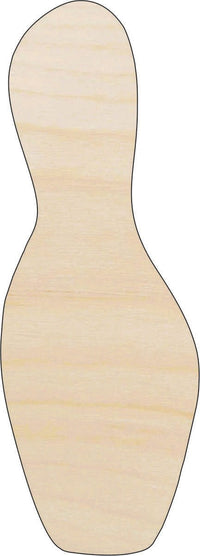 Bowling Pin Wood Craft Shape - Laser Cut Baltic Birch Unfinished DIY Wood Art Supplies SPT146 - The Wood Shape Store