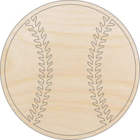 Baseball Wood Craft Shape - Laser Cut Baltic Birch Unfinished DIY Wood Art Supplies SPT150 - The Wood Shape Store