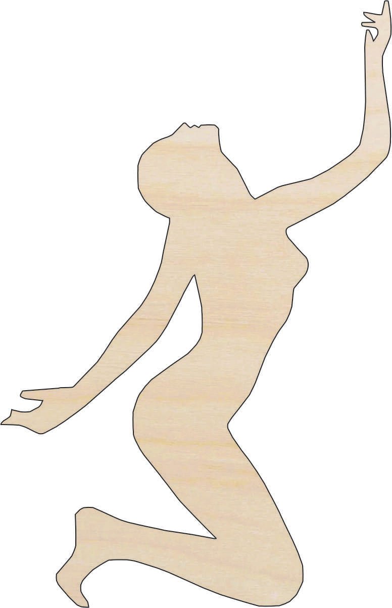 Dancer Wood Craft Shape - Laser Cut Baltic Birch Unfinished DIY Wood Art Supplies SPT151 - The Wood Shape Store