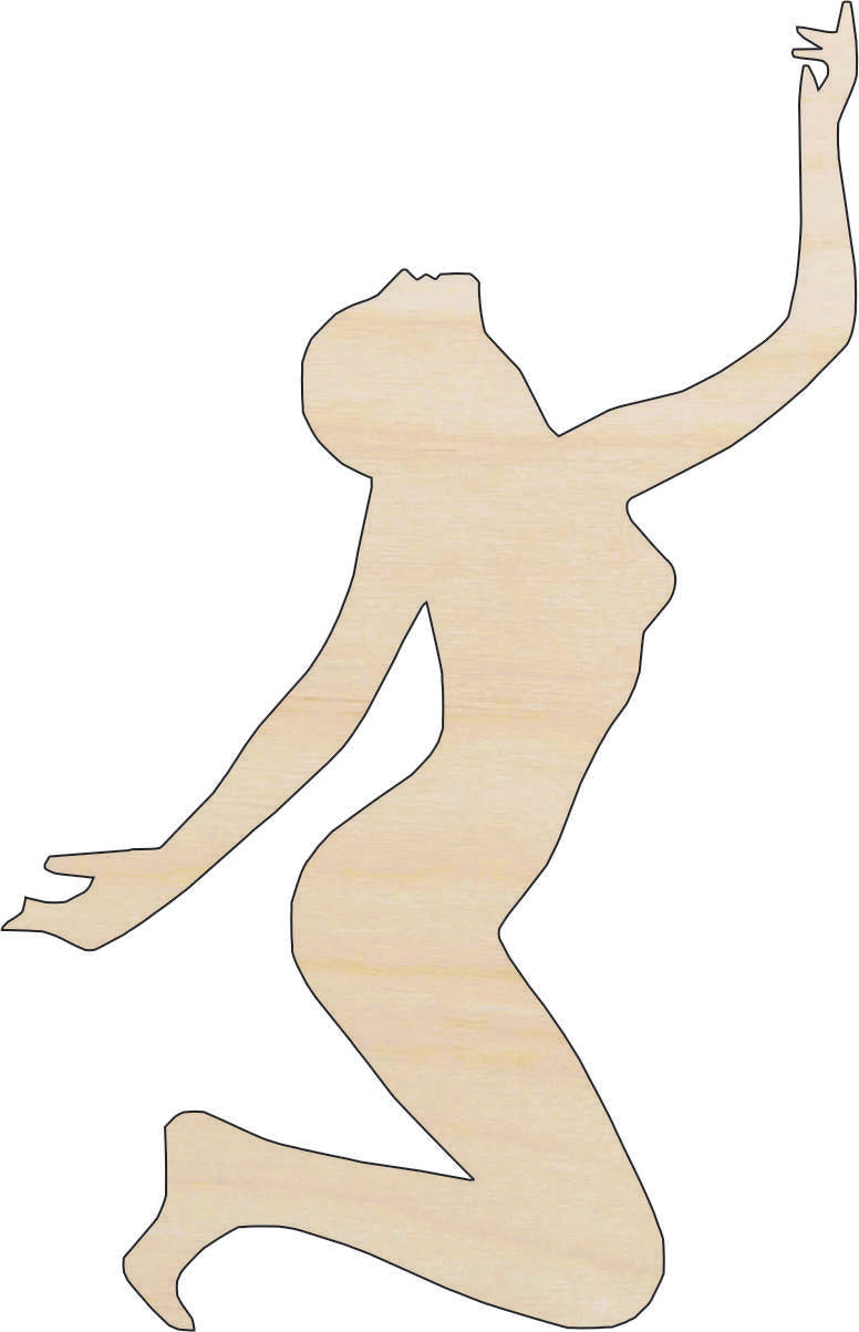 Dancer - Laser Cut Out Unfinished Wood Craft Shape SPT151 Dancer - Laser Cut Out Unfinished Wood Craft Shape SPT151
