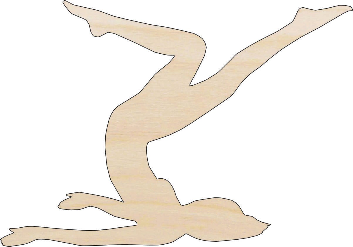 Dancer Wood Craft Shape - Laser Cut Baltic Birch Unfinished DIY Wood Art Supplies SPT157 - The Wood Shape Store