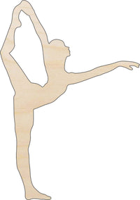 Gymnast Wood Craft Shape - Laser Cut Baltic Birch Unfinished DIY Wood Art Supplies SPT15 - The Wood Shape Store