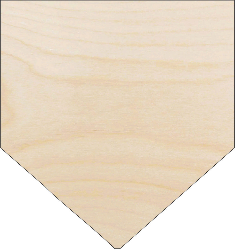 Baseball Home Plate - Laser Cut Wood Shape SPT160