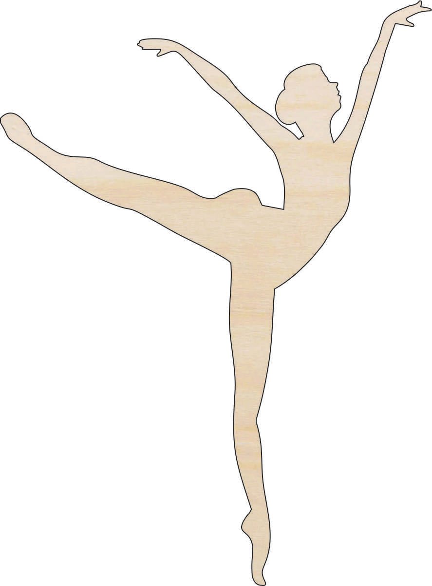 Dancer Wood Craft Shape - Laser Cut Baltic Birch Unfinished DIY Wood Art Supplies SPT162 - The Wood Shape Store