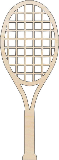 Tennis Racket Wood Craft Shape - Laser Cut Baltic Birch Unfinished DIY Wood Art Supplies SPT165 - The Wood Shape Store